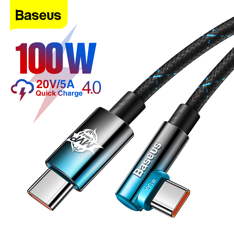 Baseus USB CŸ   ӿ ̺, Ｚ S20 ƺϿ, 100W PD, 90   ̺ C to C QC4.0 5A